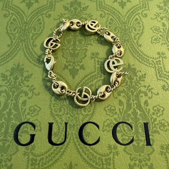 Gucci Antique Gold Marmont Bracelet - Picture 1 of 5